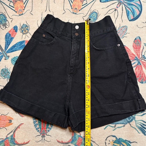 Vintage Lei High Waist Black rider Denim Shorts - Picture 7 of 7